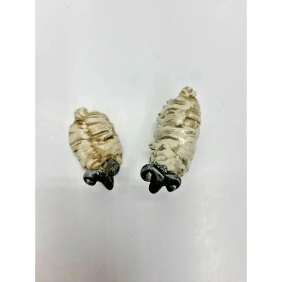 Scottish Black Face Spaghetti Ram Sheep Ceramic Figurine Artistic - Picture 2 of 6
